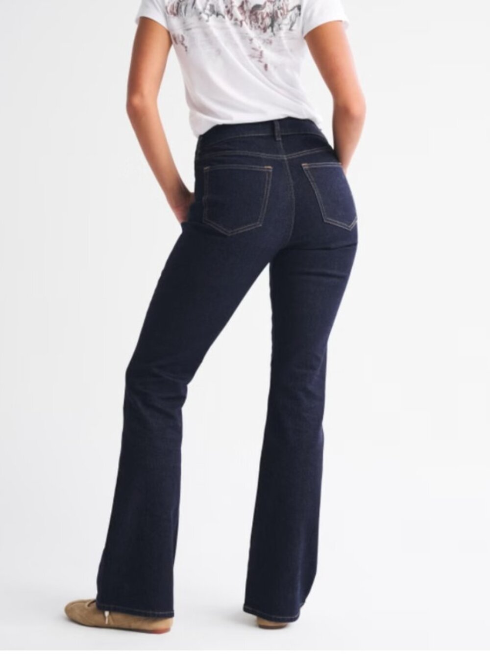 NWT Abercrombie & Fitch Curve Love High Rise Bootcut Jean 33 Long - Picture 4 of 4